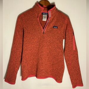 Patagonia Women’s Better Sweater Quarter Zip Small Ginger Berry Fleece